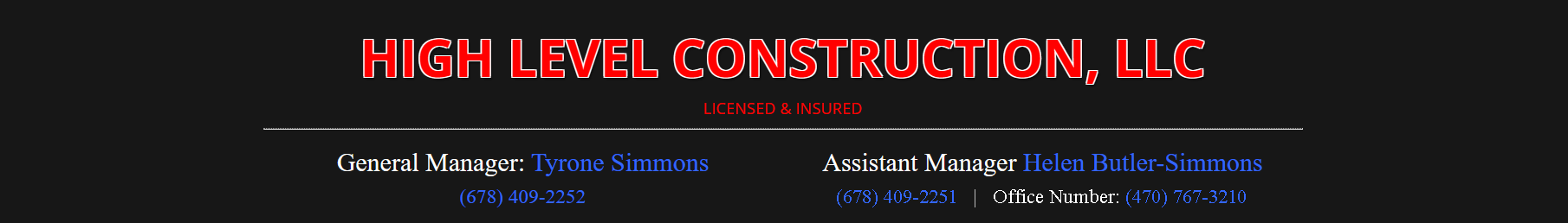 Header image with office number